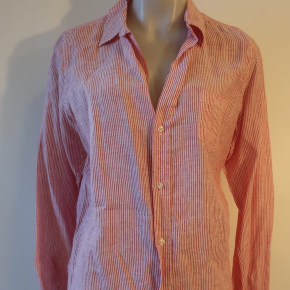 Frank & Eileen Red Striped Button Down Shirt - Picture 3 of 9